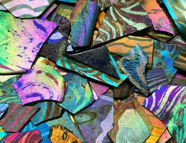 Tiffany's Iridescence: Glass in Rainbow Hues